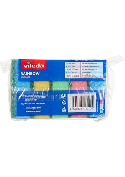 Ekonomik Bulaşık Süngeri, 5'li Ekonomik Paket, Rainbow fiyatları