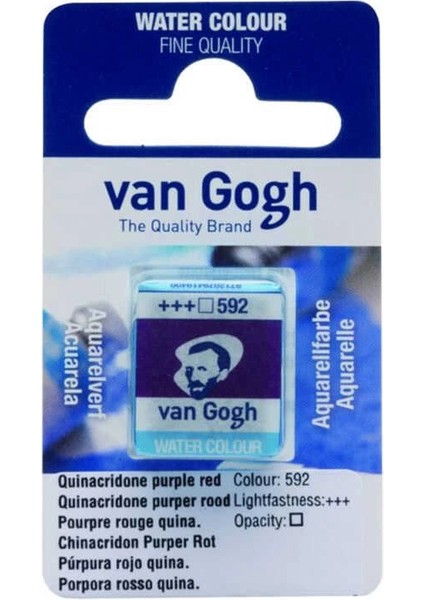 Van Gogh 1/2 Tablet Sulu Boya 592 Quinacridone Purple Red