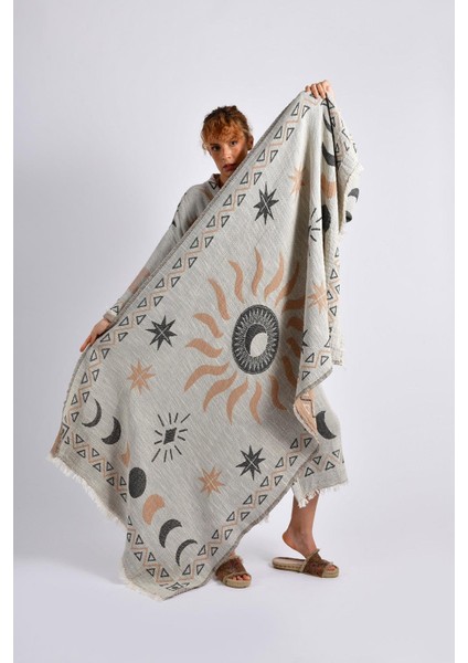 Gri- Kahverengi Sun Kimono & Pestemal Seti modelleri
