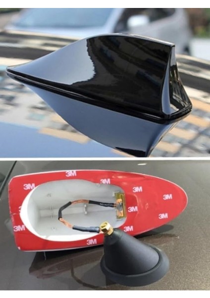 Her Araca Uygun Siyah Shark Köpek Balığı Balina Tavan Anteni