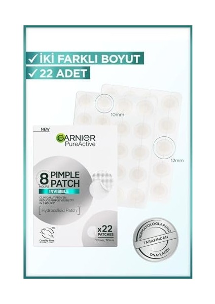 Garnıer Pimple Patch 22&apos;li Sivilce Bandı/hidrokolloid Bant