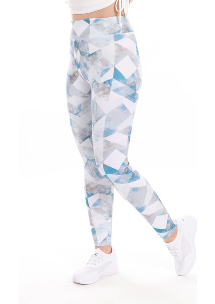 Kadın Beli Lastikli Dijital Baskılı Toparlayıcı Tayt fırsatları