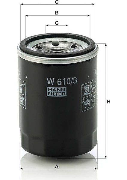 W 610/3 Yağ Filtresi (Fiat) modelleri