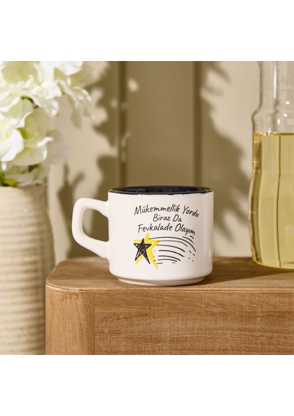 Tasarım Mükemmellik Yordu Biraz Da Fevkalade Olayım Sloganlı Venüs Kupa - Renkli - 195 ml