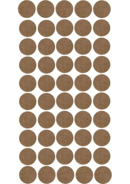 50'li Paket Yapışkanlı Yuvarlak Keçe 20 mm Masa Sandalye Parke Zemin Ayak Koruyucu Kaydırmaz Keçesi