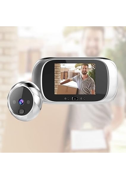 Dijital Kapı Görüntüleyici Kapı Zili Ev Güvenlik Ü, 2.8 Inç LED Gözetleme Deliği Kameralı 90 ° Geniş Açı 320 * 240 Görüntü Çözünürlüğü Şerit modelleri