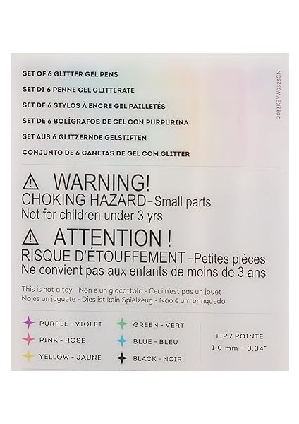 Shine Like A Diamond Jel Kalem Seti 6 Renk indirimleri