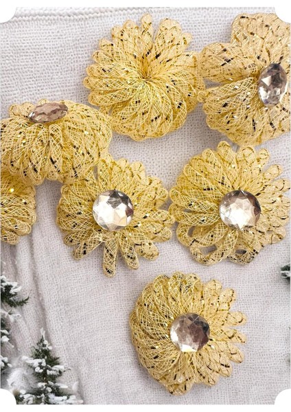 Seklinde Dekoratif Süsleme, 4 Adet (Bej)