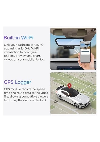 Wm1 2k 30FPS Qhd Sony Starvis Sensor Wifi Gps'li Araç Kamerası fırsatları