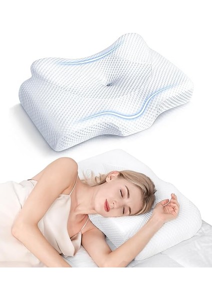 Desteği Için Ultra Fıtık Ağrı Giderici Soğutma Yastığı, Ayarlanabilir Servikal Yastık Rahat Uyku, Icin Konforlu Hafızalı Köpük Yastıklar Kırışık Giderici Güzel Bir Uyku Icin, Ortopedik fiyatları