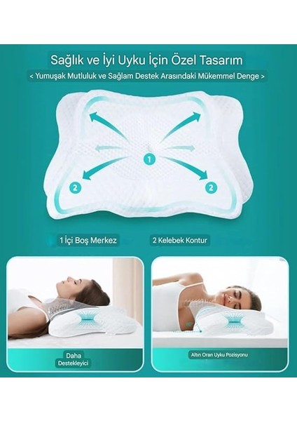 Desteği Için Ultra Fıtık Ağrı Giderici Soğutma Yastığı, Ayarlanabilir Servikal Yastık Rahat Uyku, Icin Konforlu Hafızalı Köpük Yastıklar Kırışık Giderici Güzel Bir Uyku Icin, Ortopedik indirimleri