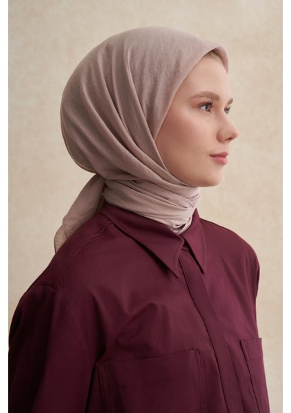 Organik Kırışık Eşarp Krem modelleri