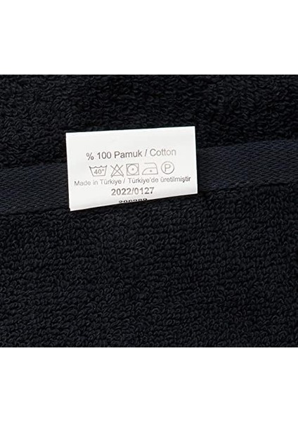 Lisanslı DÜZ%100 Pamuk Yüz Havlusu, Siyah, 50X90 cm fiyatları