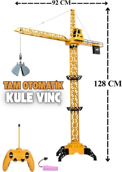 Dev Boy Uzaktan Kumandalı Oyuncak Kule Vinç 128 cm modelleri