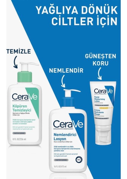 Cerave Yüz Temizleme Jeli 236 ml - Normal ve Yağlı Ciltler Için, 3 Seramid ve Hyaluronik Asit ile Derin Temizlik indirimleri