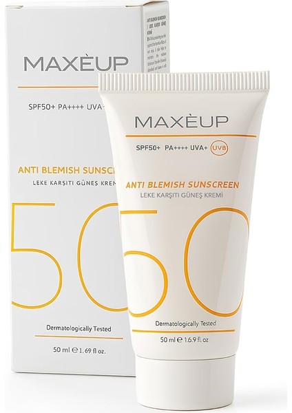 Maxeup Su Bazlı Güneş Koruyucu Leke Karşıtı Nemlendirici Yüz Güneş Kremi SPF50+/PA++++ 50ML modelleri