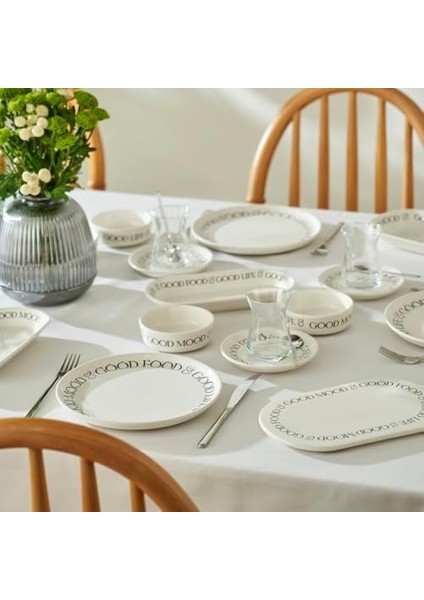 Seramik 26 Parça 6 Kişilik Kahvaltı Takımı Beyaz fiyatları