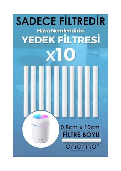 Nemlendirici Yedek Filtre, 10 Adet, 0.8 x 10 Cm, Beyaz fiyatları