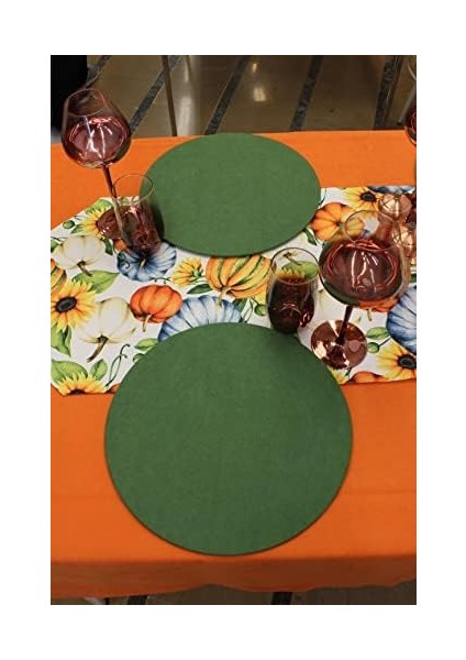 Kabağı Desenli Beyaz Arka Plan Baskılı Runner Servis 40X150 cm fiyatları