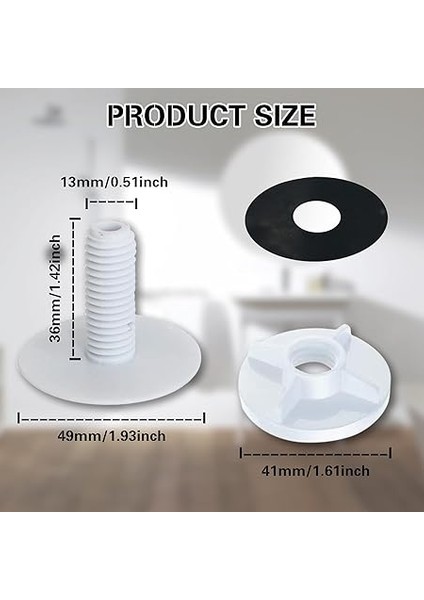 Lavabo Delik Kapağı - 4 Adet Mutfak Lavabo Tapası Abs+Pp Malzeme Delik Kapağı Tezgah Alanı Için Su Sızıntısını Önler indirimleri