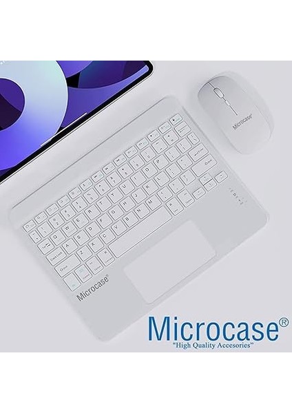 Tablet ve Telefonlar Için Türkçe Q Bluetooth Touchpad Klavye ve Mouse Set - AL3560 (Beyaz) fiyatları