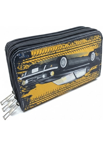 Üç Gözlü Lastikli Kalemlik Arabalı Siyah modelleri