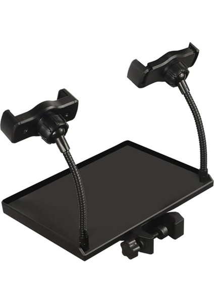 Mikrofon Tepsisi Karaoke Çok Amaçlı Kartı Tepsisi Mikrofon Aksesuarları Ayarlanabilir Mikrofon Standı Ayaklı Mikro USB Raf Standları Kulaklık Direği Mikrofon Standı Tepsisi