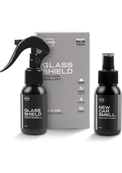 Yağmur Kaydırıcı ve Yeni Araç Kokusu Paketi, Erkeklere, Babalara Hediye, Araç Bakım Paketi