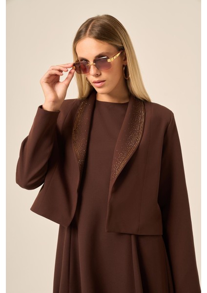 Kadın Ceket Elbise Takım Kahve 31210 fırsatları