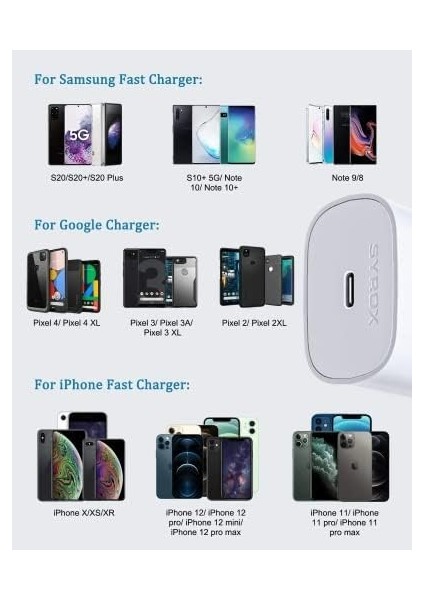 PD25T Q3.0 Pd 25W Type-C To Type-C Hızlı Şarj Aleti Set Beyaz modelleri