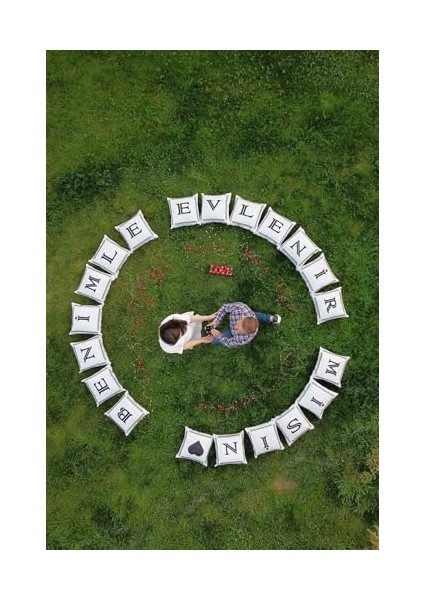 Harfli Kırlent Kılıfı Kadife 43X43 cm Çift Taraflı C Harfi Kedi Desenli Evlilik Teklifi Doğum Günü modelleri