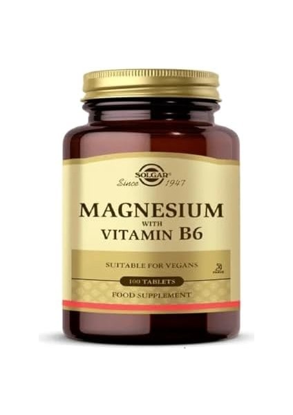 Solgar Magnesium Vitamin B6 100 Tablet