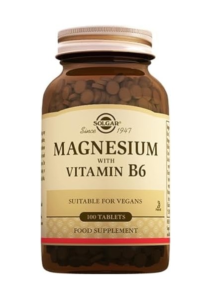 Solgar Magnesium Vitamin B6 100 Tablet fiyatları