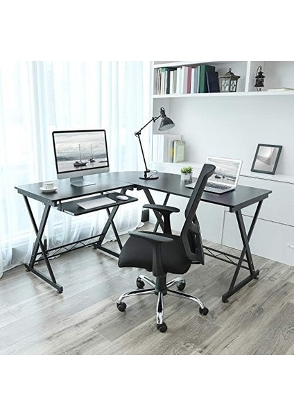 LCD402B Ev, Ofis Için Bilgisayar Masası, 150 x 138 x 75 Cm, Siyah fiyatları