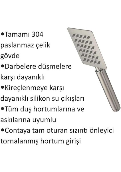 Paslanmaz Çelik Duş Başlığı, Darbeye Dayanıklı, Kırılmaz, Kirece Dirençli fırsatları