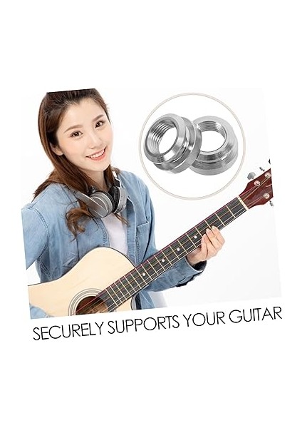2 Adet Gitar Askısı Kilit Pimleri Pirinç Uç Pim Adaptörü Akustik Askı Düğmesi Soket Kapağı Metal Giriş Jakı Koruyucu Telli Enstrüman Yedek Malzemeleri modelleri