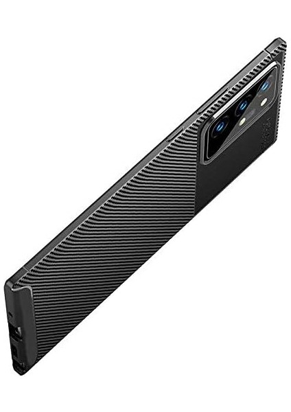Galaxy 20 Ultra ile Uyumlu Kamera Korumalı Darbe Önleyici Carbon Brushed Silikon Kılıf (Siyah, Galaxy 20 Ultra) modelleri