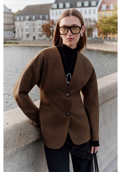 Studıo Blazer Ceket Acı Kahve