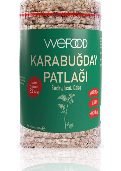 Wefood Glutensiz Karabuğday Patlağı 100 gr