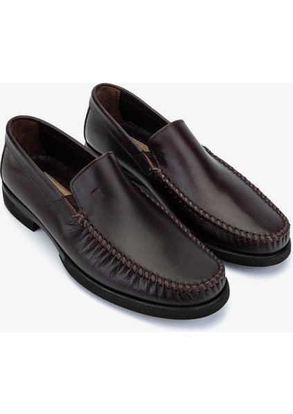 Erkek Hakiki Deri Kahverengi Loafer Ayakkabı 1008 VAL-2829 Erk Ayk Y25 Kahve Bfl fiyatları