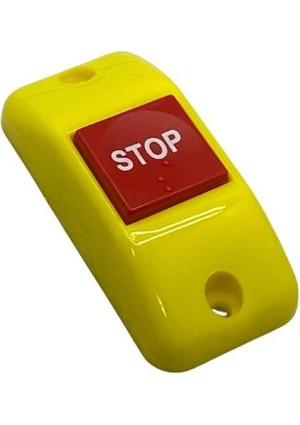 Duracak (Stop) Ikaz Butonu Düz-Tavan Tipi Sarı (Dik) (80*38 Mm) Belediye Otobüsü