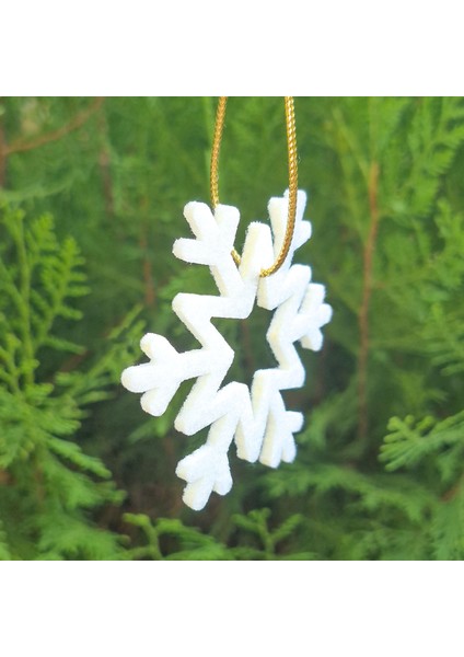 Yılbaşı Ağacı Süsleri Kar Tanesi - Yeni Yıl Çam Ağacı 10’lu Keçe Set fiyatları