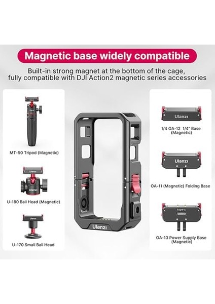 C-Action2 Djı Action 2 Manyetik Metal Cage Çerçeve modelleri