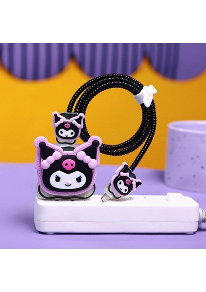 Psr Aksesuar (5172) 3 Şarj Kılıfı, Şarj Kablosu Örme Aparatı, Toparlayıcı, Kablo Koruyucu 18W/20W ile Uyumlu