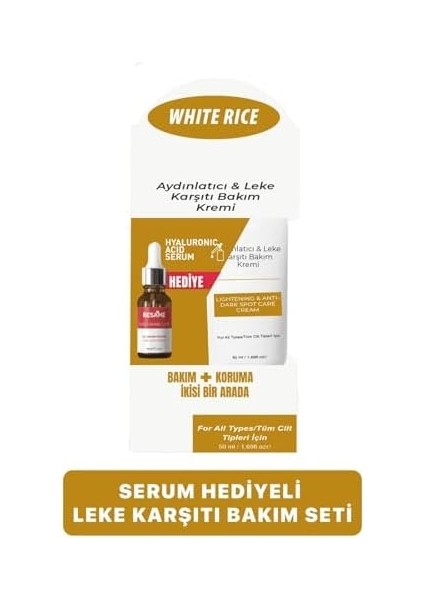 White Rice Aydınlatıcı & Leke Karşıtı Bakım Kremi Bakım ve Koruma Ikisi Bir Arada Özel Paket modelleri