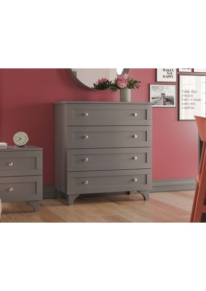 Smart 4 Çekmeceli Şifonyer Antrasit modelleri