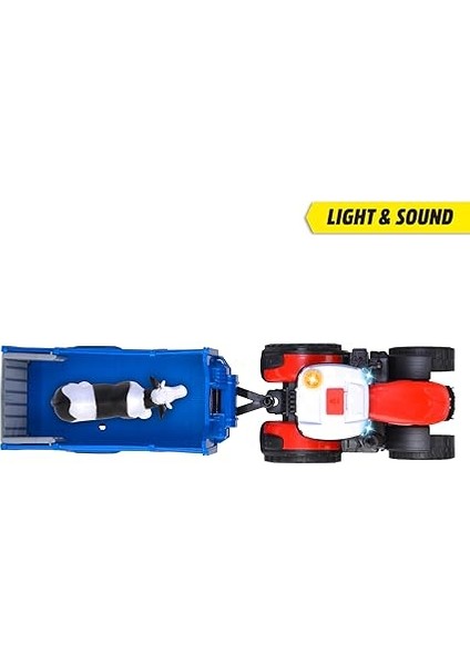 Toys 203734003, Massey Ferguson Taşıyıcı, Sesli ve Işıklı, Serbest Tekerlek, 1 Adet Hayvan Figürü, Hareketli Parçalar fırsatları