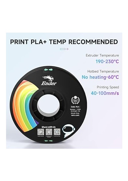 Pla Plus (Pla+) Filament 1,75 mm Yeşim Yeşili 3D Yazıcı Filamenti, Yükseltilmiş Sertlik Boyutsal Doğruluk +/- 0,02 Mm, 1 kg (2,2 Lb) Makara Ender Pla + Filament Çoğu Fdm 3D Yazıcı Için indirimleri