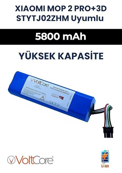 Robot Süpürge Bataryası 5800 Mah Pil Xiaomi Mi Robot Vacuum Mop Pro2+3d ile Uyumlu Ürün fiyatları