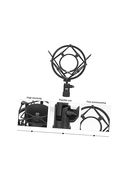 Mikrofon Şok Montajı Masaüstü Mikrofon Standı Tutucu Sistem Mikrofon Braketi Cep Telefonu Mikrofonu Mikrofon Desteği Yaratıcı Mikrofon Standı Durmak Montaj Standı Black Elastik Ip modelleri